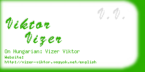 viktor vizer business card